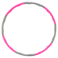 可拆卸拼接式成人兒童泡棉呼拉圈, 波浪按摩點設計, 加厚環保泡棉, 柔軟舒適, 緩震減壓, 玫紅色 + 灰色, 1kg, 1個