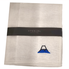 HARADA ORIMONO 原田織物 刺繡富士山 蚊帳生地 廚房抹布, 30 x 30cm, 1條