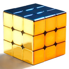 투데이리빙 프리미엄 골든 메탈 큐브 특이한 마그네틱 cube 키덜트 장난감 스피드 큐빙 블록 맞추기 취미 활동 스트레스 해소, 1개, R98525B(선수용