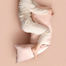 EmBrace 英柏絲 多角度翻身擺位可頌枕 A型枕 翻身護理枕, 136 x 45cm, 粉色