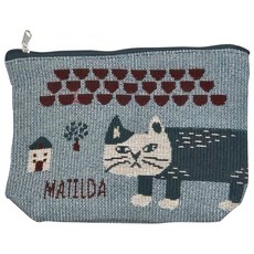 kUSUgURU JAPAN 日本眼鏡貓 Matilda-san 系列 Gobelin 編織設計小物萬用收納包