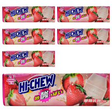 MORINAGA 森永 HI-CHEW 嗨啾軟糖 草莓乳酪口味, 46g, 6條