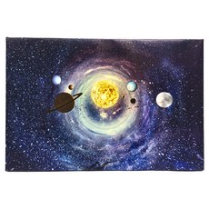 24mama 掛畫 單聯式 宇宙 星星 無框畫-太空行星 1入, 60 x 40cm