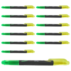 Pentel飛龍文具 雙色螢光筆, 黃綠色, 12支