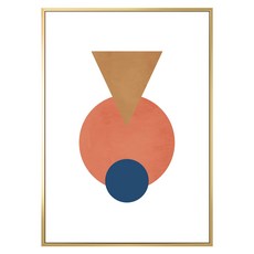 BOLUO GALLERY 菠蘿選畫所 圓三角 • 棕三角 掛畫 APGP3412G, 金色