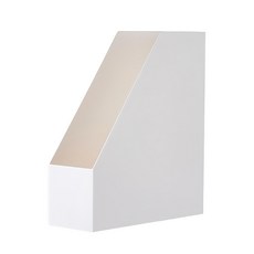 日式直立書本收納盒, 27.5x10x31.5cm HIPS材質, 1個, 白色