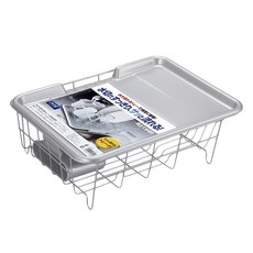 ASVEL 流理台置物籃架附滴水盤, 適用於餐具、筷子、湯匙和刀叉, 1個