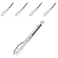 百貨King 天馬牌 9吋梅花夾 Set 5支, 料理夾/烤肉夾, silver (body)