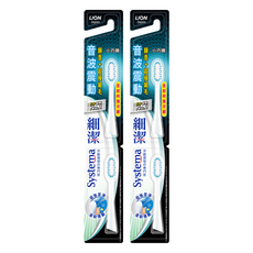 LION 獅王 Systema 細潔 音波震動牙刷 小巧頭專用刷頭 Set 雙重細毛搭配音波震動 口腔360度徹底潔淨, 2組, 顏色隨機