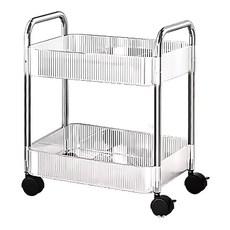 小麥購物 高顏值壓克力小推車 升級 778g, 2層, 透明色