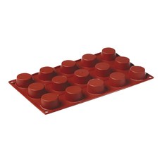 pavoni ITALIA FR024 十五連小圓柱矽膠模, 紅色, 1個