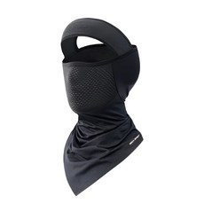 AREX SPORT 戶外騎行防曬冰絲面罩 親膚透氣網眼護臉遮頸脖圍三角巾, 岩石灰, 均碼(47 x 29cm), 1件