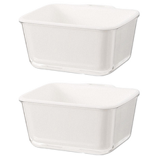 FaSoLa 迷你雙層瀝水籃 果菜籃/保鮮盒 白色, 13.5 × 12.2 × 6.7cm, 1組