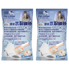 iCat 寵喵樂 環保可沖馬桶水解礦砂 天然深層礦土原料 99.99%無粉塵, 4.5kg, 2包, 櫻花