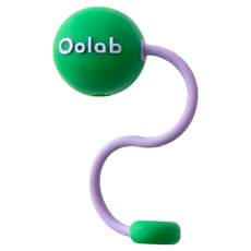 Oolab 良杯製所 泡泡糖矽膠防塵吸管蓋 細 甜酷綠, 1個, 1個
