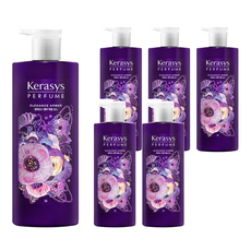 KERASYS 香氛潤髮乳 華麗琥珀 600ml - 持久花香 修護乾燥 滋養保濕 含玫瑰果油, 6瓶
