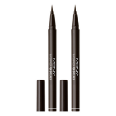 MACQUEEN NEWYORK 防水眼線液筆 持久不易掉色 纖細筆頭 新手友好, 黑棕色, 2支