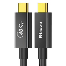 biaze 畢亞茲 USB4線 8K60hz 全功能 Type-C, 1m, 黑色, 1條