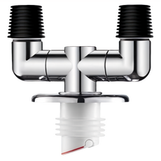 ANTIAN 洗衣機下水管地漏轉接頭 三通地面排水管分流器 10 x 14cm 銀色 有效防臭防蟲防溢水。, 1個