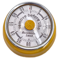 SHIMOYAMA 霜山 不銹鋼磁吸計時器, 黃色, 1個