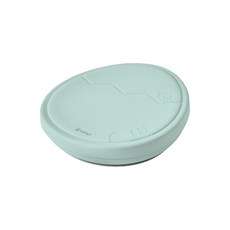 iFam 3合1寶寶不鏽鋼蛋型餐盤, 矽膠/304不鏽鋼, 適用年齡: 24個月-7歲以下, 20 x 22.2 x 4.9cm, 1個, 綠色