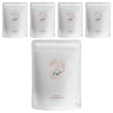 VERT BLANC 高級天然活氧漂白粉, 韓國原裝進口, 純天然單一成分, 漂白去污除異味, 1kg, 5袋