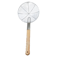 好媳婦 紅統線圈網杓 木柄普通造型總圓柄 42cm, 1支