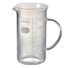 HARIO 好璃奧 文創把手燒杯500 耐熱玻璃, 透明, 500ml, 1個