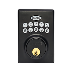 FAULTLESS 加安牌電子鎖輔助鎖，4-6碼數字組合，適用門孔54mm