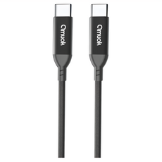 amuok 艾默克 卓效 雙Type-C充電線 60W 支援PD快充 編織線更耐用, 0.5m, 黑色, 1條