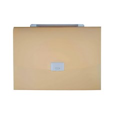 SUANDER 雙德文具 粉柔色系13層手提風琴夾 A4, 黃色, 1本