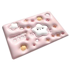 矽藻土軟地墊 Set, 60 x 40cm, 仿3D可愛粉星