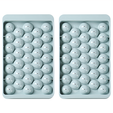 iSFun 沁心圓球 巧克力模具33格製冰盒, 顏色隨機, 2個