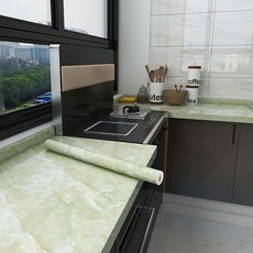 仿大理石美觀防水 浪沙淺綠 1捲 500 x 60cm 廚房防油貼壁貼