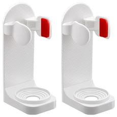 E.dot 壁掛電動牙刷架 ABS材質 10x4.3x3.8公分, 白色, 2個