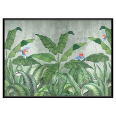 BOLUO GALLERY 菠蘿選畫所 叢林鸚鵡 CCTB3404B 掛畫, 黑色