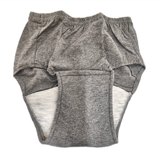 感恩使者 女性用三角失禁內褲 柔軟純棉 150cc吸水量 四層防護吸水層, 灰色