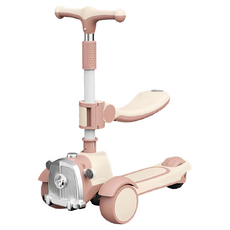 CHING-CHING 親親 復古老爺 蒸氣2合1滑板學步車 RT-816, 適用年齡1-3歲, 防滑踏板設計, 1個, 粉紅色