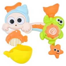 ingbaby 流水轉轉樂 洗澡玩具 Set, 多種趣味玩法 强力吸盤 尺寸: 24*7.5*21cm, 1組