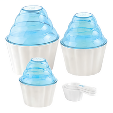 FOX RUN Bake造型量杯 9件組, 堆疊收納, PS/PP塑料, 藍色, 1組