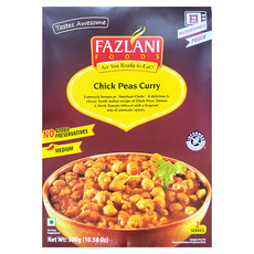 FAZLANI 印度鷹嘴豆咖喱風味即食包 中辣 無添加防腐劑, 300g, 1盒
