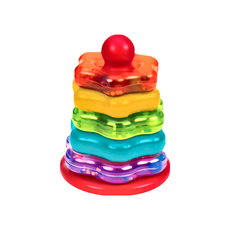 battat 貝果套圈圈玩具組, 6個月以上適用, 美國設計, 彩紅, 1組