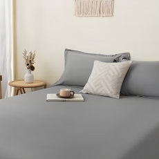 AGAPE 亞加貝 全防水TPU膜抗菌劑防病毒保潔墊, 100%聚酯纖維，MIT台灣製造, 雙人(186 x 150cm), 秘密灰