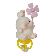 CCHING 青青文具 風車裝飾公仔 小兔 聚氨乙烯 矽膠 可愛造型, 1個