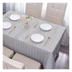 北歐風PEVA防水桌布 白色/灰色 防水防油防燙, 137 x 180cm, 2個
