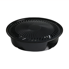 好玩旅物 多功能兩用雙層瀝油麥飯石不沾鍋烤盤烤網, 27.4cm, 1個