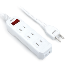 RASTO FE1 一開四插二孔延長線 白色, 1.8m, 1條