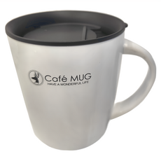 PUSH 普旭 馬克杯 9 x 7 x 10cm 214g 400ml, 白色, 1個