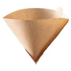 咖啡濾紙, 原木紙漿, 100張/包, V01/V02, 棕色, 1包