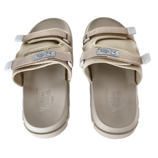 BORUI 柏睿鞋業 大人款 迪士尼雙織帶魔鬼氈造型休閒拖鞋, 維尼奶茶, 240mm